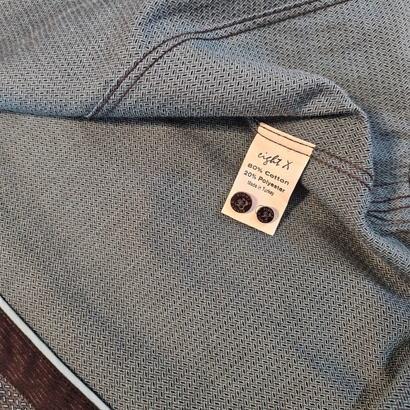 Men's Teal Button-Down Shirt - Picture 3 of 5